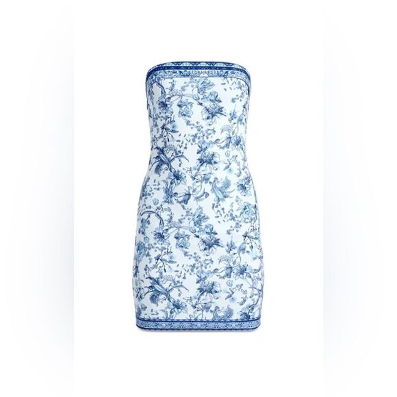 Alice and Olivia Strapless Mini Floral Dress size 10 - Picture 5 of 14